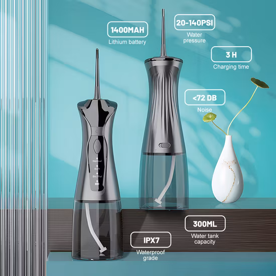 Irrigatore orale portatile con filo interdentale da 300 ml